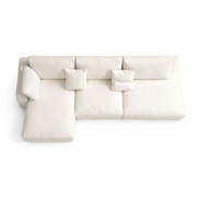 Modern Cream L-Shaped Modular Sectional Sofa