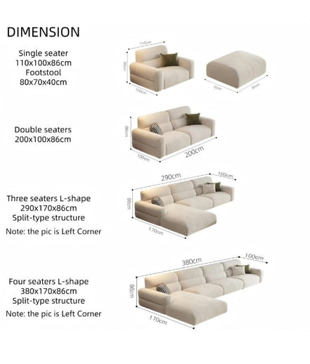 Modern Modular L-Shape Sofa