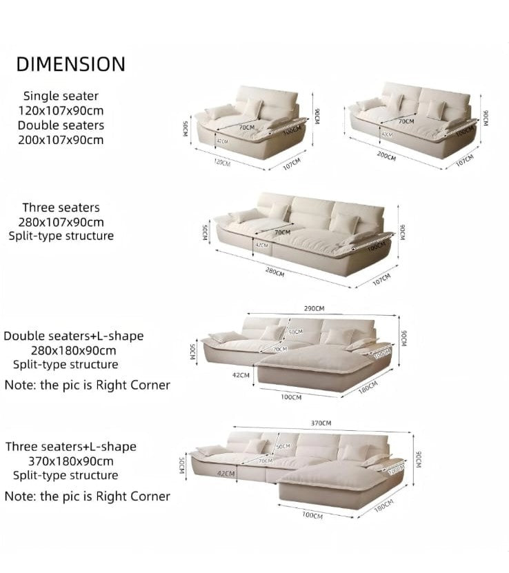 Deep Seat L-Shape Sofa